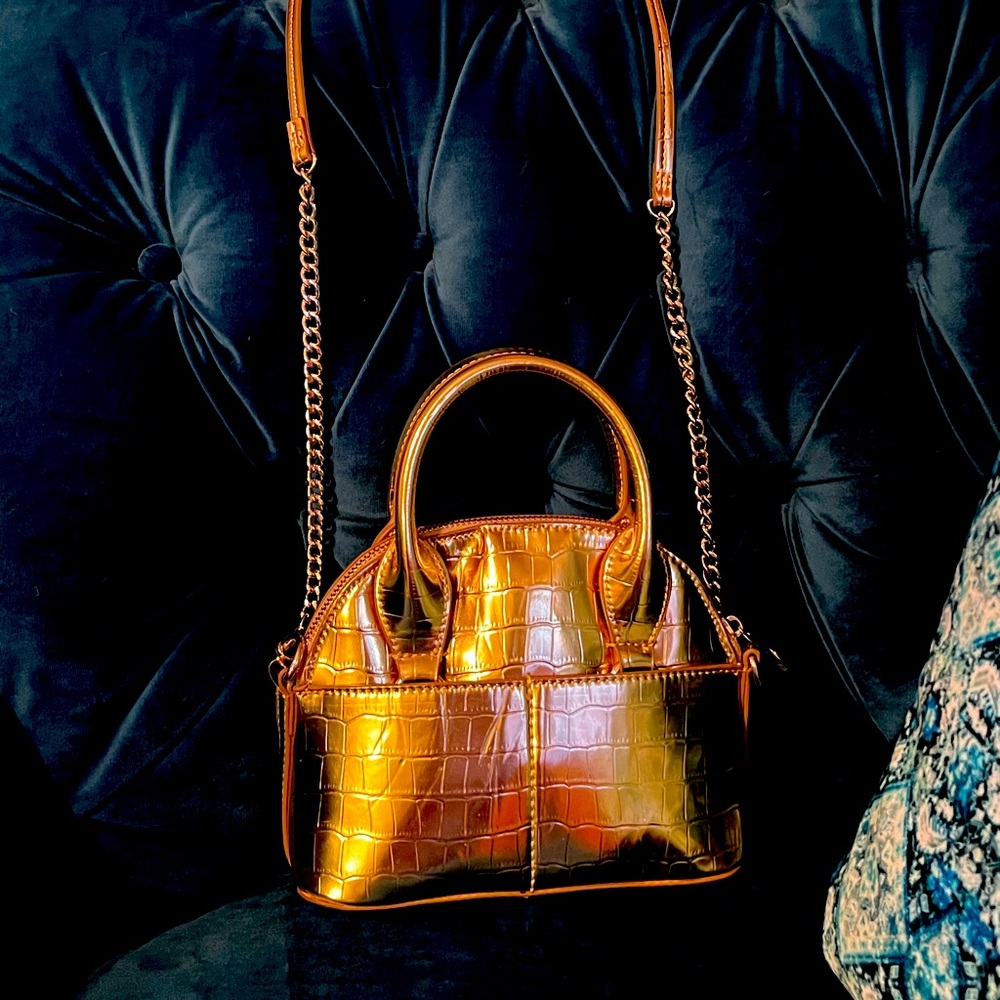 Zara purse, gold.